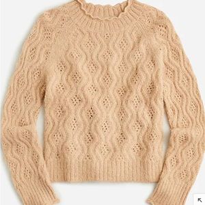 NWT Jcrew pointelle scallop-trim sweater
in Sandy Beach Medium but like Large